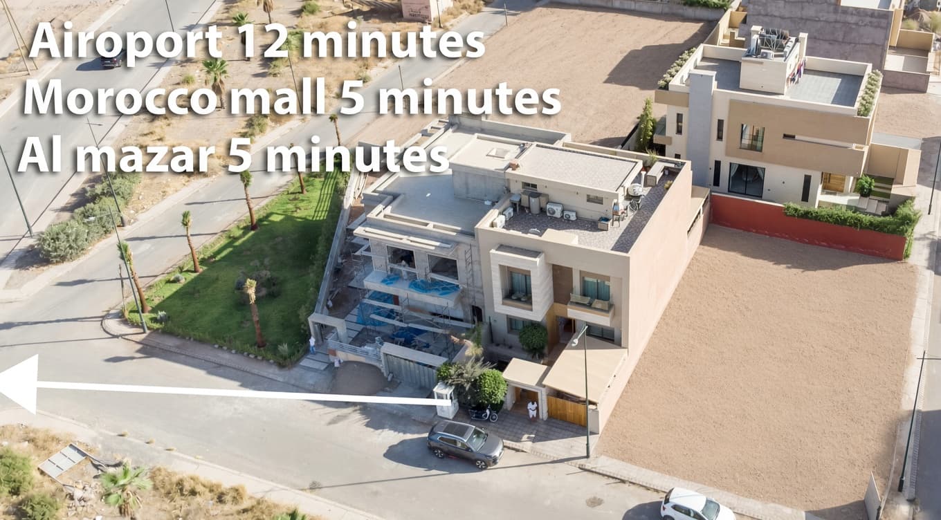 Villa Elk vue du ciel, dans le quartier de Golf Argan